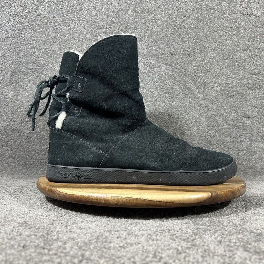 Koolaburra by UGG Shazi Short Women’s Size 11 Black Suede Winter Snow Boots Used